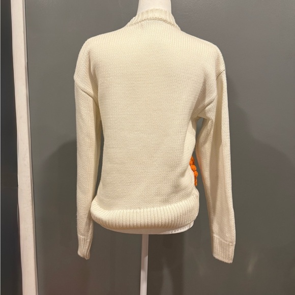 *GENTLY WORN* English Factory Women's Size S Pom Wool Hearts Sweater - Picture 2 of 6